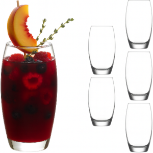 Clear Set of 6  Highball  Glasses - 510ml